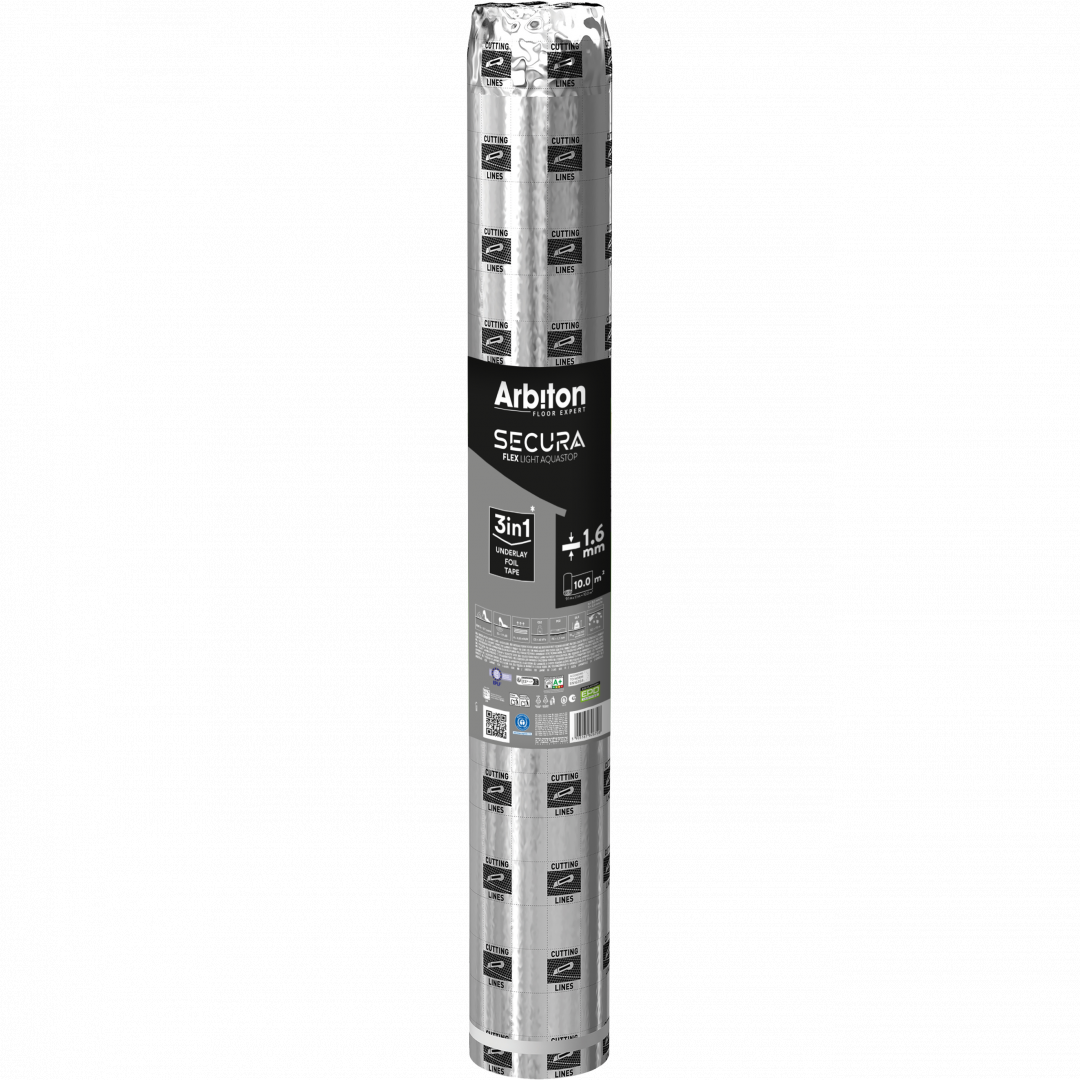 Grindų paklotas ARBITON Secura Light Aqua Stop Flex, 1,6mm