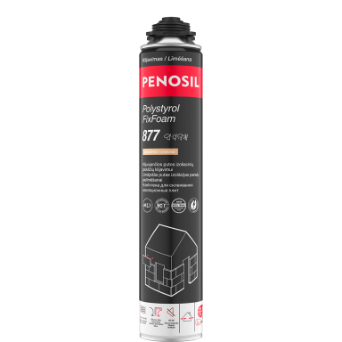 Pistoletinės klijuojančios putos PENOSIL Polystyrol FixFoam 877, 750 ml oranžinė sp. Pistoletinės klijuojančios putos PENOSIL Polystyrol FixFoam 877, 750 ml oranžinė sp.