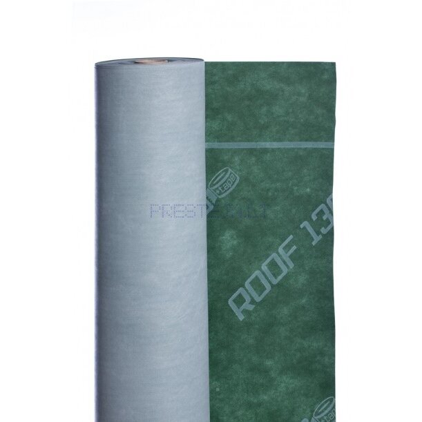 Difuzinė plėvelė ROOF 130+TAPE , 75m2 žalia ir balta sp. Difuzinė plėvelė ROOF 130+TAPE , 75m2 žalia ir balta sp.