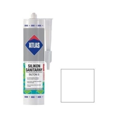 Silikonas ATLAS Silton S 000-N, 280ml bespalvis