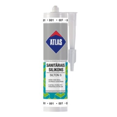 Silikonas ATLAS Silton S 001-N, 280ml balta sp.