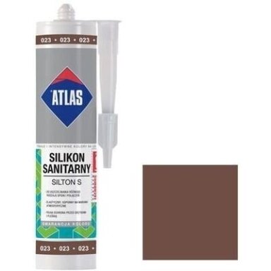 Silikonas ATLAS Silton S 023-N, 280ml ruda sp.