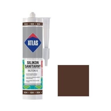 Silikonas ATLAS Silton S 024-N, 280ml tamsiai ruda sp.