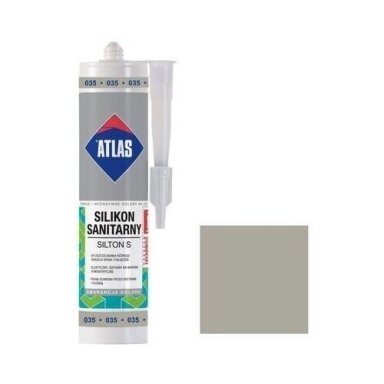 Silikonas ATLAS Silton S 035-N, 280ml pilka sp.
