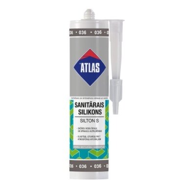 Silikonas ATLAS Silton S 036-N, 280ml tamsiai pilka sp.