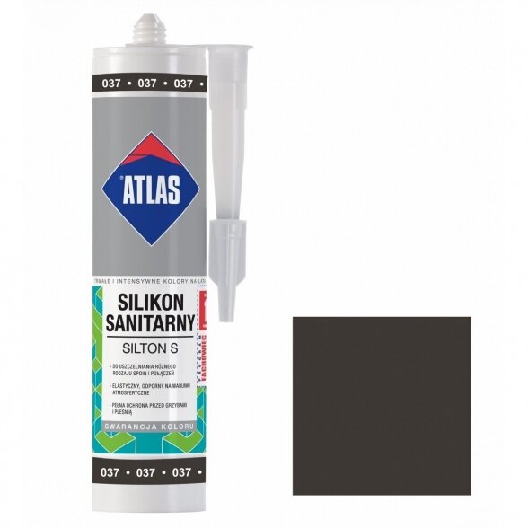 Silikonas ATLAS Silton S 037-N, 280ml grafito sp. Silikonas ATLAS Silton S 037-N, 280ml grafito sp.