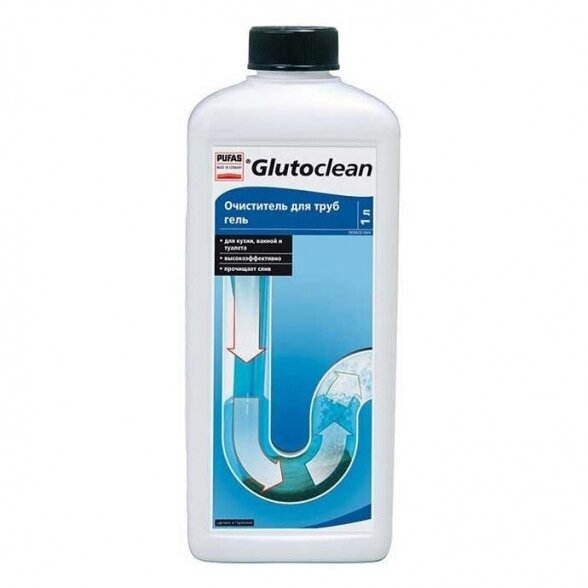 Vamzdžius valantis gelis GLUTOCLEAN, 1l Vamzdžius valantis gelis GLUTOCLEAN, 1l