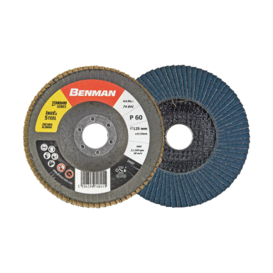 Abrazyvinis šlifavimo diskas BENMAN Standard Line Depressed P60, 125mm Abrazyvinis šlifavimo diskas BENMAN Standard Line Depressed P60, 125mm