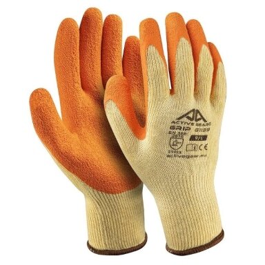 Pirštinės ACTIVE GEAR Active Grip, XL dydis oranžinė sp. Pirštinės ACTIVE GEAR Active Grip, XL dydis oranžinė sp.