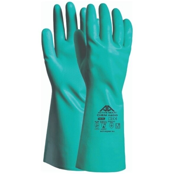 Nitrilinės pirštinės ACTIVE GEAR Active Chem, XL dydis Nitrilinės pirštinės ACTIVE GEAR Active Chem, XL dydis