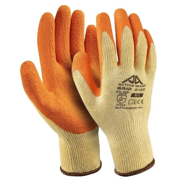 Pirštinės ACTIVE GEAR Active Grip, XL dydis oranžinė sp. Pirštinės ACTIVE GEAR Active Grip, XL dydis oranžinė sp.