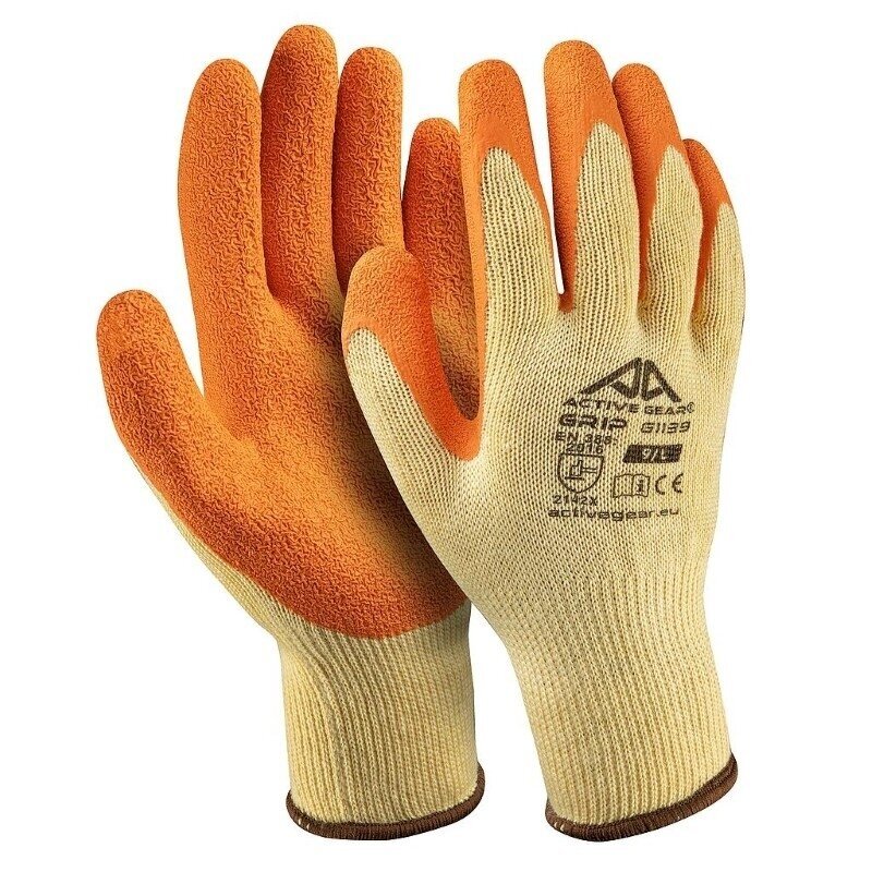 Pirštinės ACTIVE GEAR Active Grip, L dydis oranžinė sp. Pirštinės ACTIVE GEAR Active Grip, L dydis oranžinė sp.
