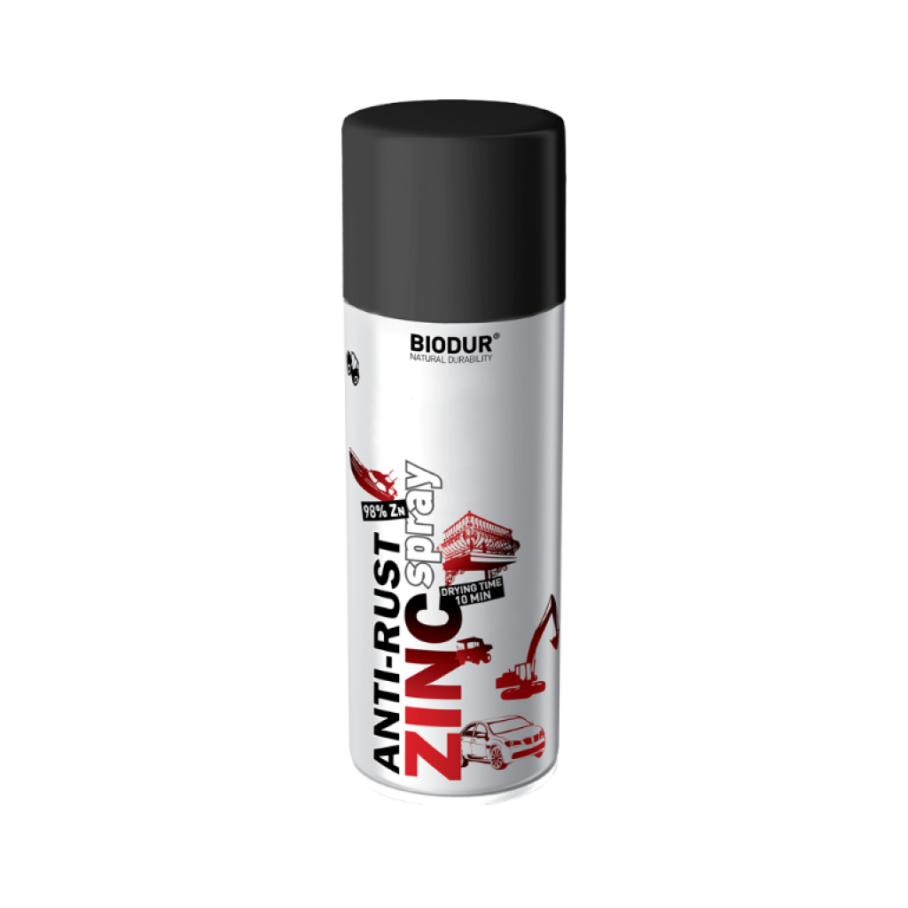 Aerozolinė cinko emalė-gruntas BIODUR Zinc, 400ml Aerozolinė cinko emalė-gruntas BIODUR Zinc, 400ml