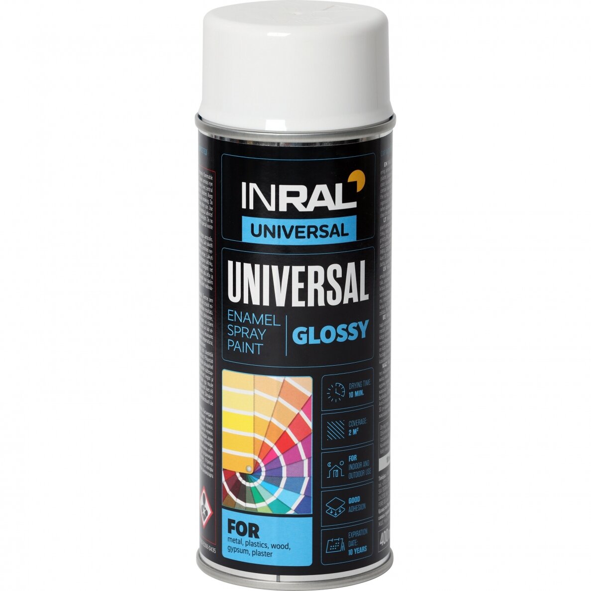 Aerozoliniai dažai INRAL Universal, 400ml balta sp. Aerozoliniai dažai INRAL Universal, 400ml balta sp.