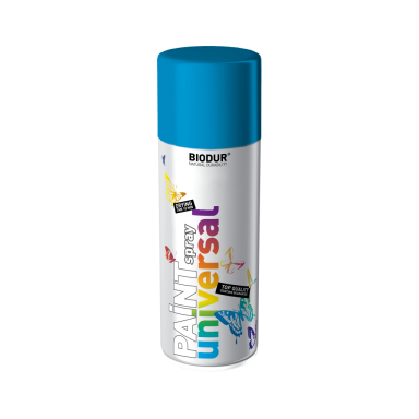 Aerozolinė emalė BIODUR Universal, 400ml šviesiai mėlyna sp. RAL5015