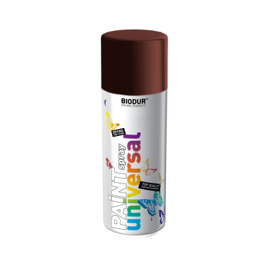Aerozolinė emalė BIODUR Universal, 400ml tamsiai vyšninė sp. RAL3005
