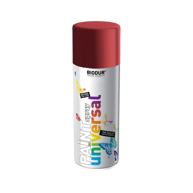 Aerozolinė emalė BIODUR Universal, 400ml vyšninė sp. RAL3011