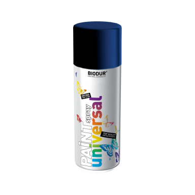 Aerozolinė emalė BIODUR Universal, 400ml tamsiai mėlyna sp. RAL5022 Aerozolinė emalė BIODUR Universal, 400ml tamsiai mėlyna sp. RAL5022