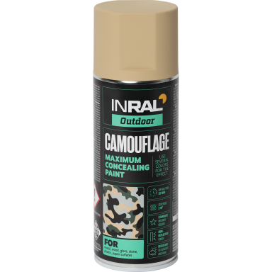 Aerozoliniai dažai INRAL Camouflage, 400ml smėlinė sp. matiniai