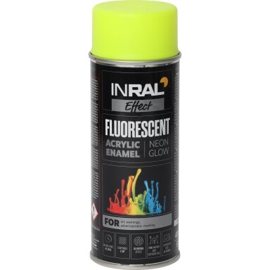 Aerozoliniai dažai INRAL FLUORESCENT geltoni, 400ml