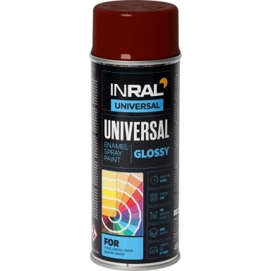 Aerozoliniai dažai INRAL Universal, 400ml vyšninė (RAL3004) Aerozoliniai dažai INRAL Universal, 400ml vyšninė (RAL3004)