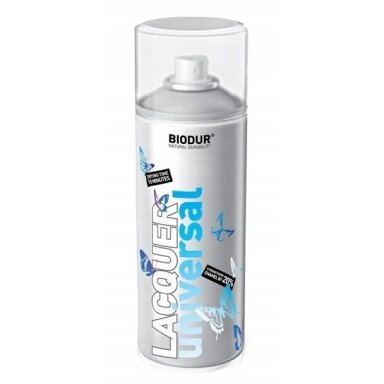 Aerozolinis lakas BIODUR Lacquer Universal, 400ml blizgus Aerozolinis lakas BIODUR Lacquer Universal, 400ml blizgus