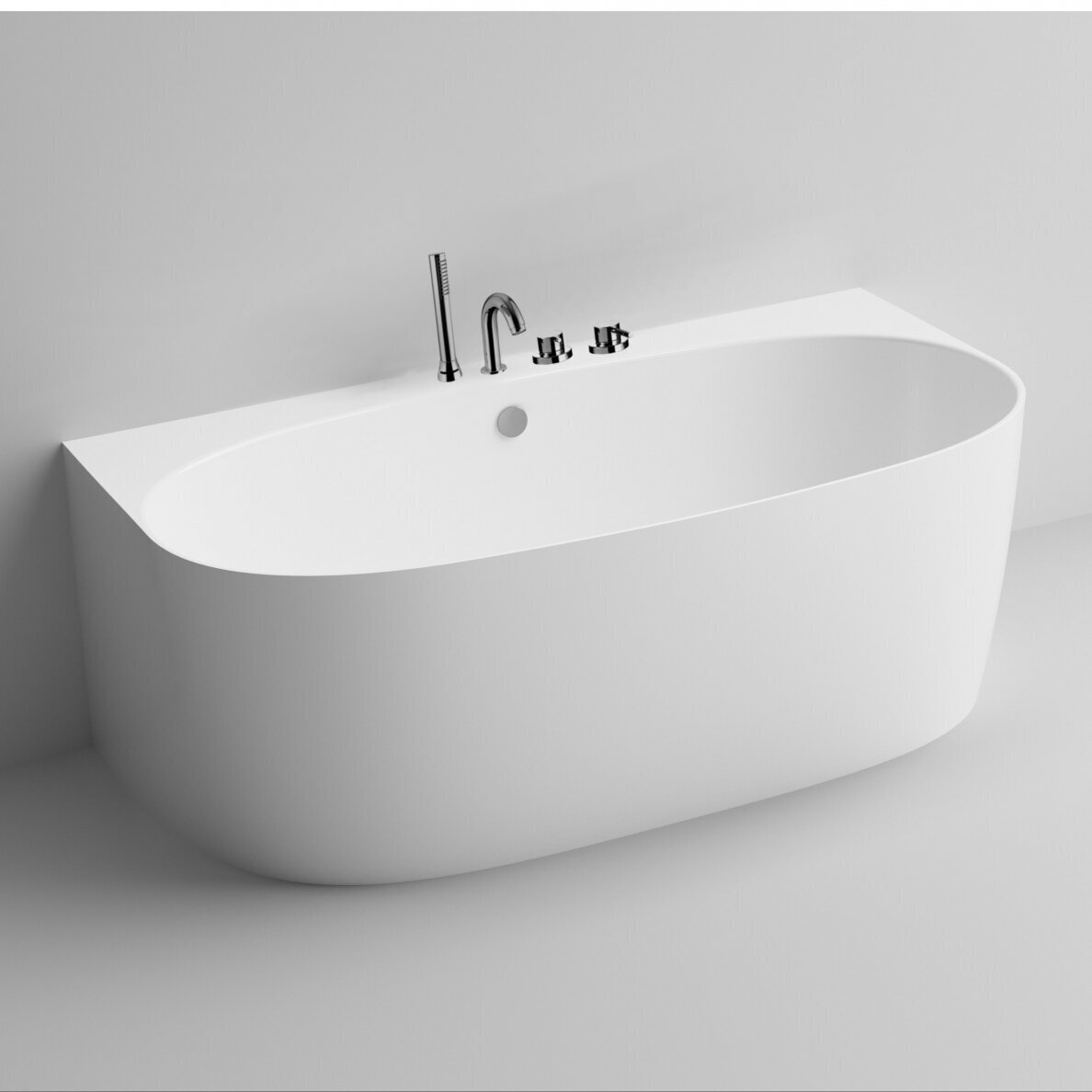 Akmens masės vonia BLU Nova, su perpylimu, 1578x860mm 2 Akmens masės vonia BLU Nova, su perpylimu, 1578x860mm 2