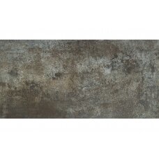 Akmens masės plytelės Rusty Metal Coal, 60x120 cm