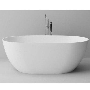 Akmens masės vonia BLU Ara, su persipylimu, 1500x740mm Akmens masės vonia BLU Ara, su persipylimu, 1500x740mm