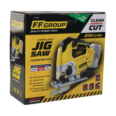 Akumuliatorinis siaurapjūklis FF GROUP CJS 20V/80 Plus Solo