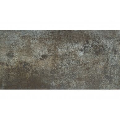 Akmens masės plytelės Rusty Metal Coal, 60x120 cm