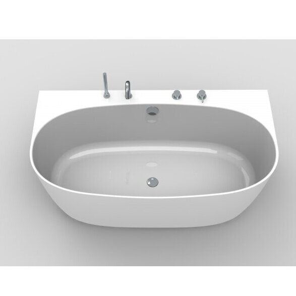 Akmens masės vonia BLU Nova, su perpylimu, 1578x860mm 3 Akmens masės vonia BLU Nova, su perpylimu, 1578x860mm 3