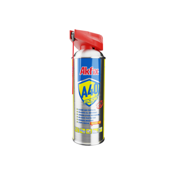 Daugiafunkcis apsauginis aerozolinis purškalas AKFIX A40 Magic Multipurpose Spray, 400ml Daugiafunkcis apsauginis aerozolinis purškalas AKFIX A40 Magic Multipurpose Spray, 400ml