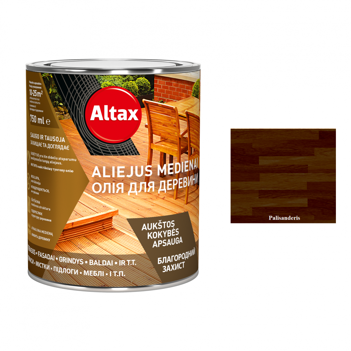 Aliejus medienai ALTAX Altaxin, 0,75l palisanderio sp. Aliejus medienai ALTAX Altaxin, 0,75l palisanderio sp.