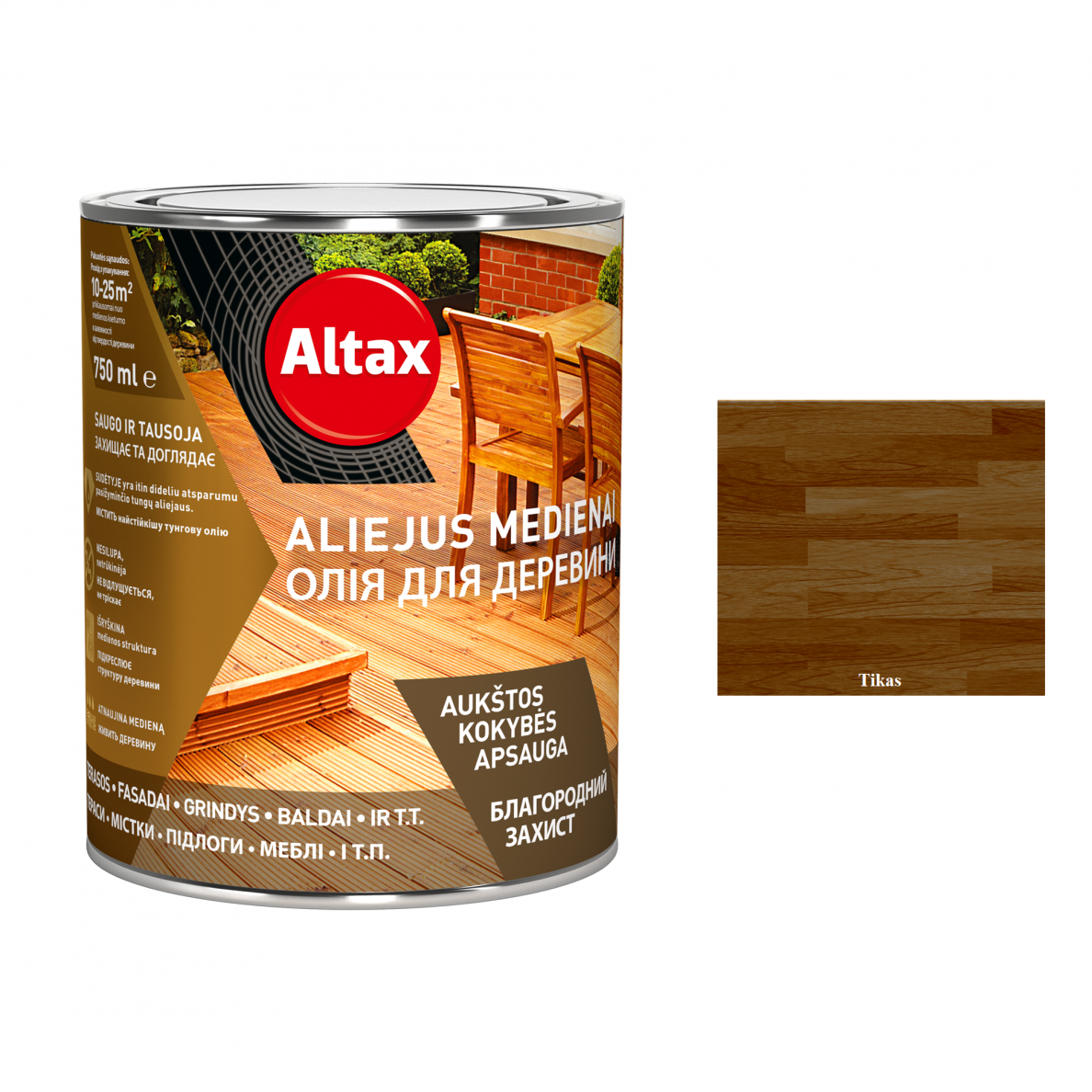 Aliejus medienai ALTAX Altaxin, 0,75l tiko sp. Aliejus medienai ALTAX Altaxin, 0,75l tiko sp.