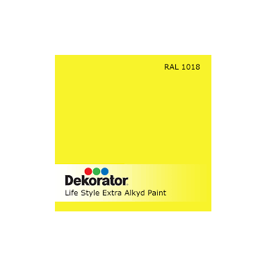 Alkidinė emalė DEKORATOR Extra, 0,75l geltona sp.