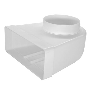 Alkūnė, plastikinė EUROPLAST KLD29-125, 220x90mm, Ø125mm Alkūnė, plastikinė EUROPLAST KLD29-125, 220x90mm, Ø125mm