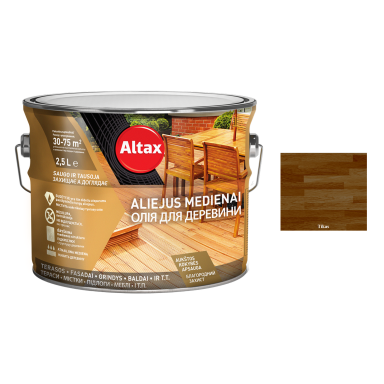 Aliejus medienai ALTAX Altaxin, 2,5l tiko sp. Aliejus medienai ALTAX Altaxin, 2,5l tiko sp.