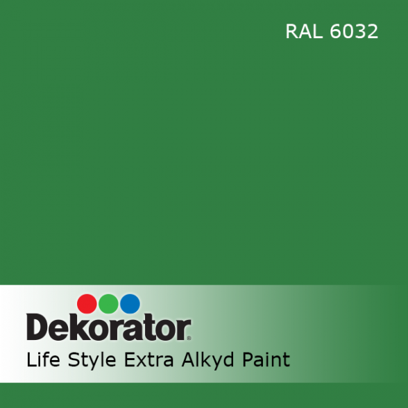 Alkidinė emalė DEKORATOR Extra, 0,75l žalia signalinė sp. 1 Alkidinė emalė DEKORATOR Extra, 0,75l žalia signalinė sp. 1