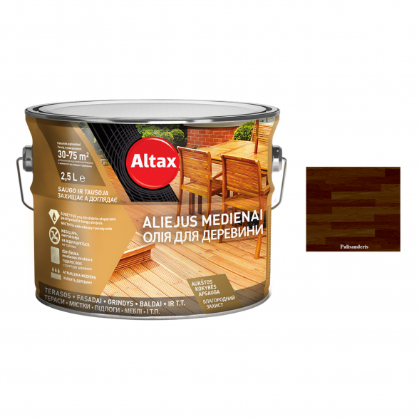 Aliejus medienai ALTAX Altaxin, 2,5l palisanderio sp.