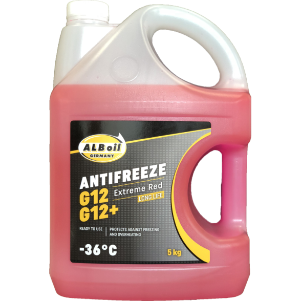 Aušinimo skystis - antifrizas ALB RED G12/G12+ -36°C, 5kg Aušinimo skystis - antifrizas ALB RED G12/G12+ -36°C, 5kg