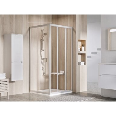 Stacionari sienelė RAVAK Supernova APSS, 90x198cm satinas ir skaidrus stiklas Stacionari sienelė RAVAK Supernova APSS, 90x198cm satinas ir skaidrus stiklas