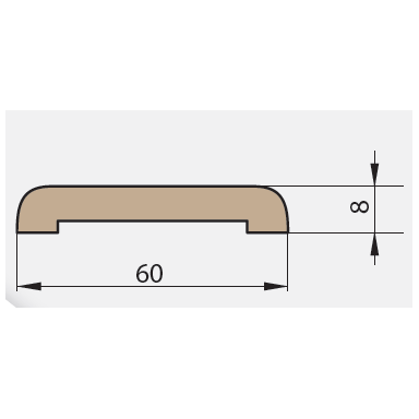 Durų apvadai ERKADO GREKO, 8 x 60 mm sniego baltumo sp.