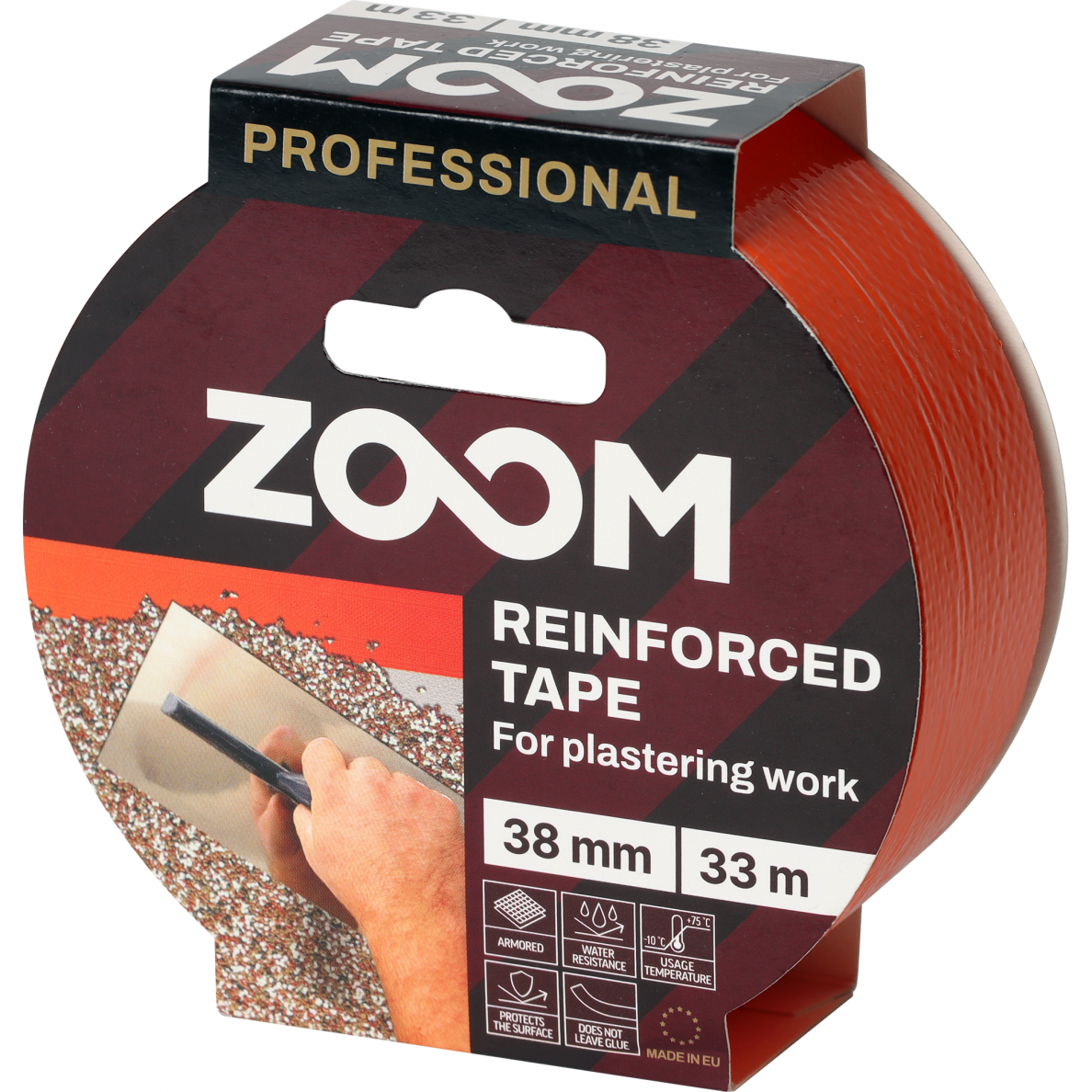 Armuota juosta tinkavimo darbams ZOOM, 38mm 33m Armuota juosta tinkavimo darbams ZOOM, 38mm 33m