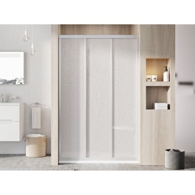 Trijų dalių dušo durys RAVAK Supernova ASDP3, 100x198cm satinas ir plastikas Pearl Trijų dalių dušo durys RAVAK Supernova ASDP3, 100x198cm satinas ir plastikas Pearl