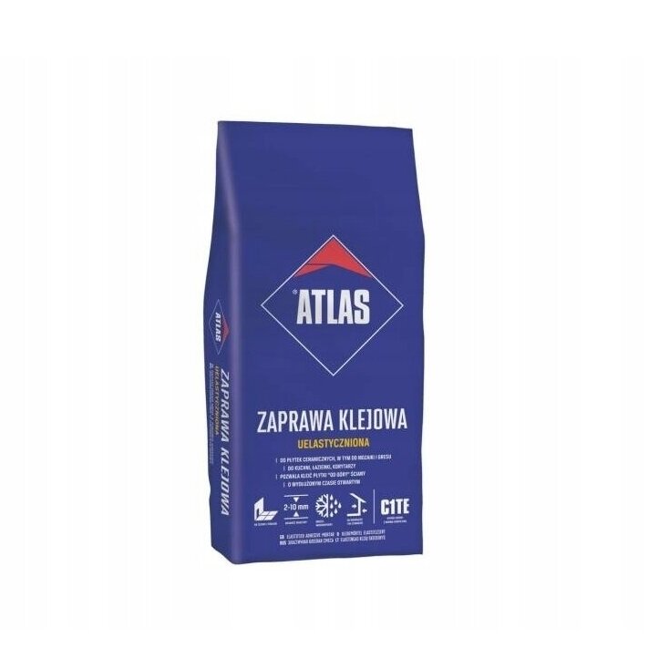 Elastingi plytelių klijai ATLAS, 5kg Elastingi plytelių klijai ATLAS, 5kg