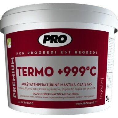 Aukštatemperatūrinė mastika-glaistas PRO Termo +999°C, 5kg