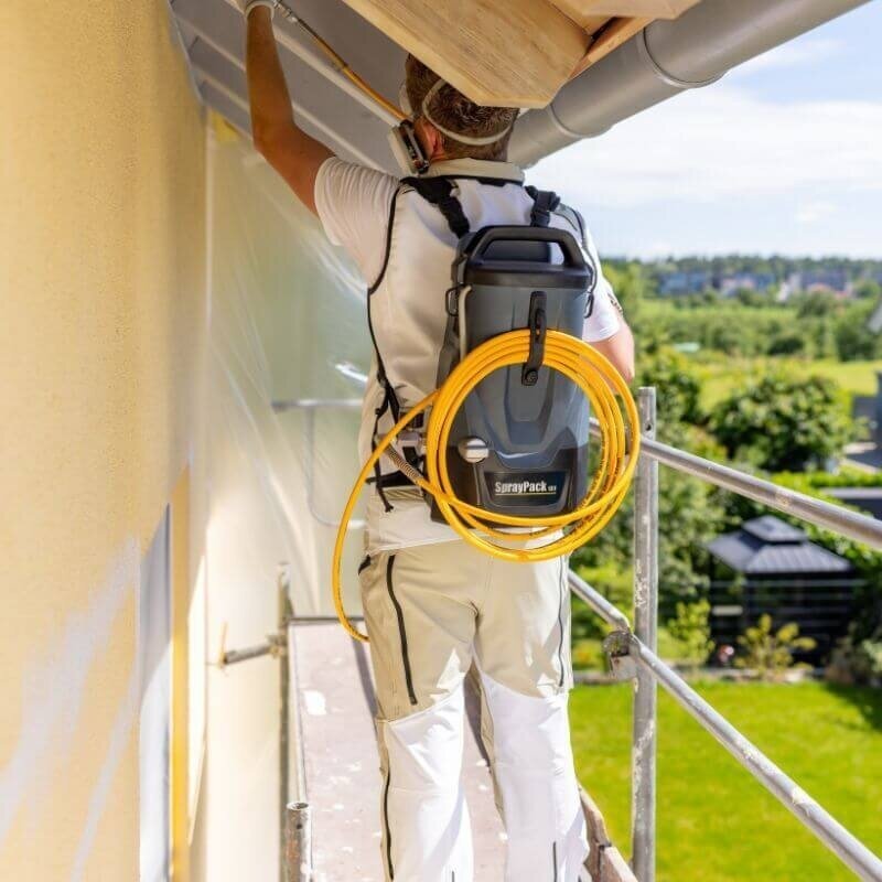 Beoris akumuliatorinis dažų purkštuvas WAGNER SprayPack (kuprinė), 18V 4