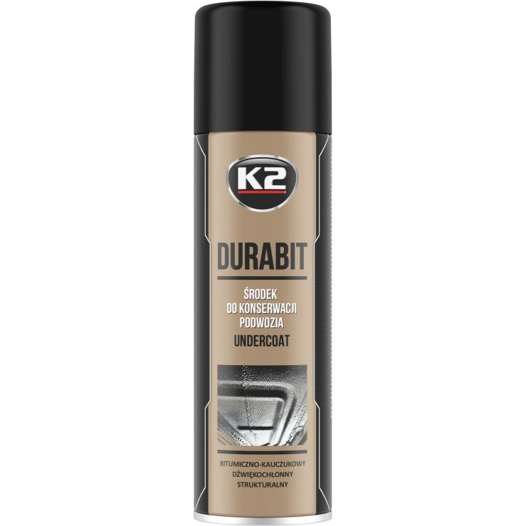 Bituminė-kaučiukinė danga K2 Durabit Spray, 500ml Bituminė-kaučiukinė danga K2 Durabit Spray, 500ml