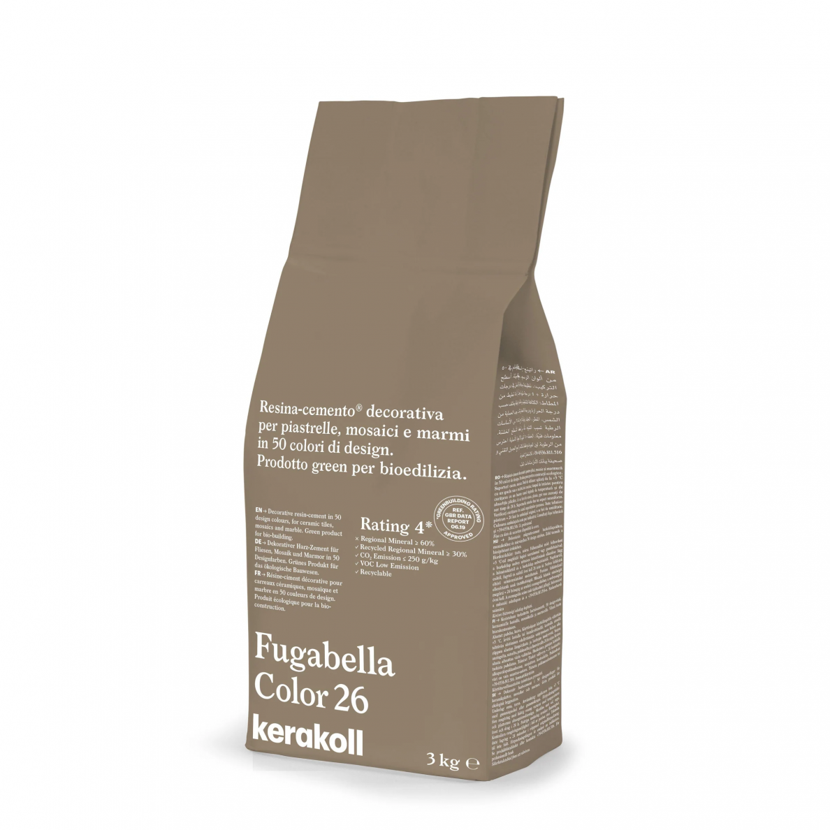 Cementinis plytelių siūlių glaistas FUGABELLA Color 26, 3kg Cementinis plytelių siūlių glaistas FUGABELLA Color 26, 3kg
